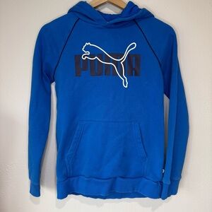 PUMA Youth Blue Pullover Hoodie (Size L 14-16)
